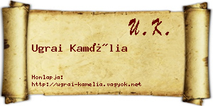 Ugrai Kamélia névjegykártya